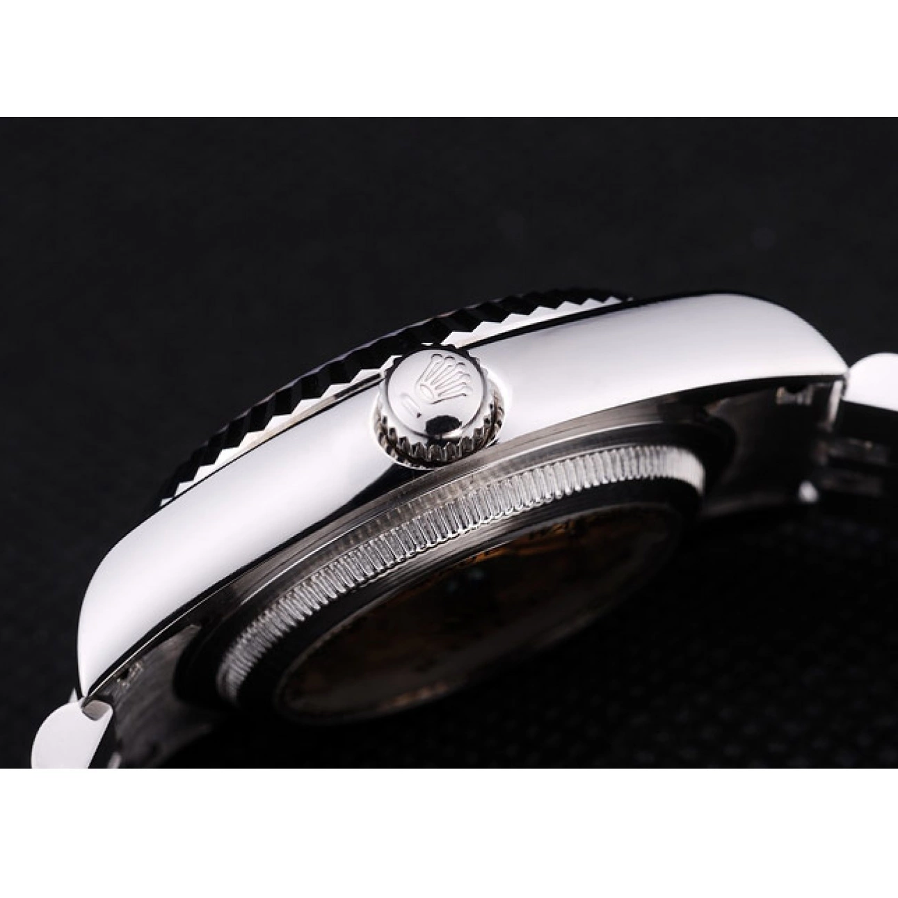 Good copy rolex watches Dial 7456 Datejust Ribbed Rolex Diamonds Black Bezel 0507
